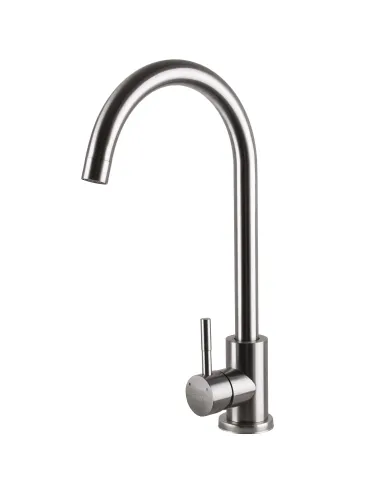 Змішувач для кухні Ecomix Alpen AISI-203S-WH, нержавіюча сталь - 2