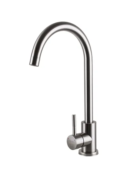 Змішувач для кухні Ecomix Alpen AISI-203S-WH, нержавіюча сталь - 2