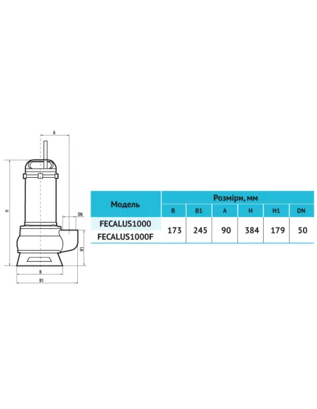 Фекальный насос Rudes Fecalus 1000 1 кВт без режущего механизма - 4