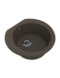 Мийка кухонна кам`яна кругла Miraggio Tuluza Шоколад, 483x520x204 мм - 1