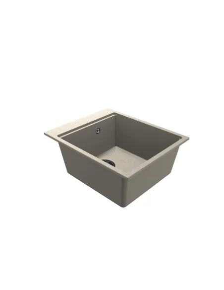 Мойка кухонная каменная прямоугольная Miraggio Lagoon 420 Sand, 507x419x215 мм - 1