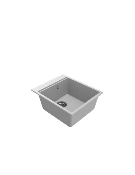 Мойка кухонная каменная прямоугольная Miraggio Lagoon 420 White, 507x419x215 мм - 1