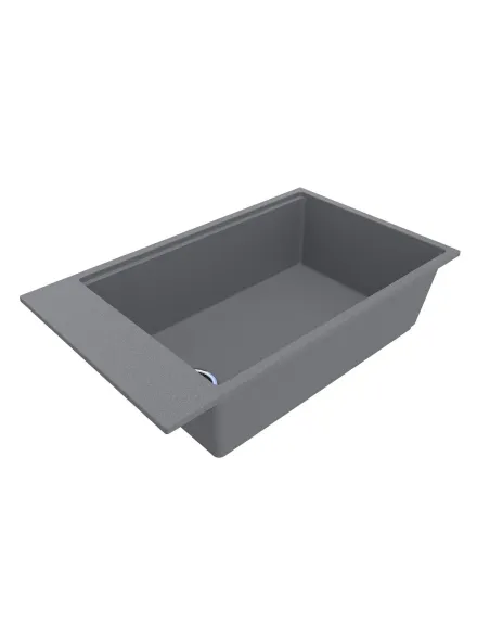 Мийка кухонна кам`яна прямокутна Miraggio Lagoon 760 Gray, 460x760x215 мм - 1