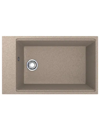 Мойка кухонная каменная прямоугольная Miraggio Lagoon 760 Terra, 460x760x215 мм - 3