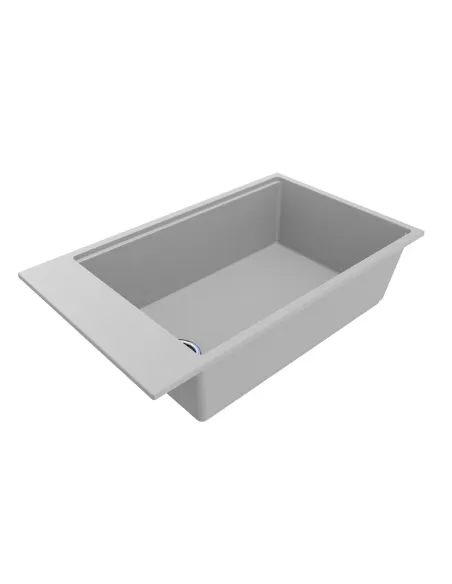 Мойка кухонная каменная прямоугольная Miraggio Lagoon 760 White, 460x760x215 мм - 1