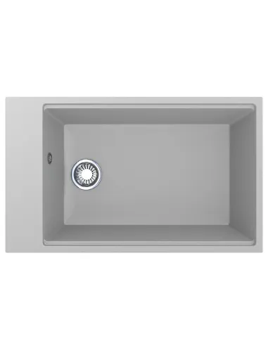 Мойка кухонная каменная прямоугольная Miraggio Lagoon 760 White, 460x760x215 мм - 3