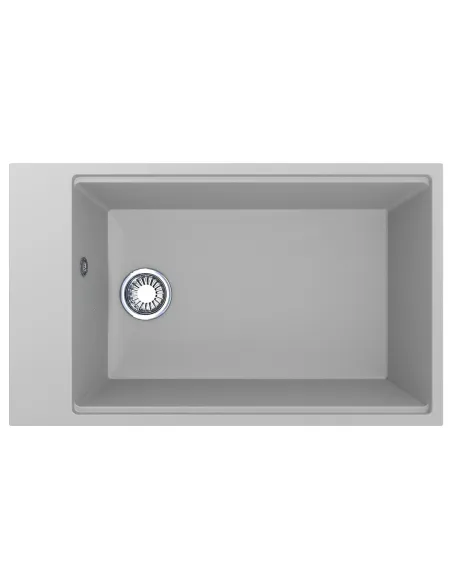 Мойка кухонная каменная прямоугольная Miraggio Lagoon 760 White, 460x760x215 мм - 3