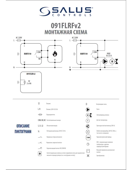 Термостат Salus 091FLRFV2, беспроводной, недельный программатор температуры - 3