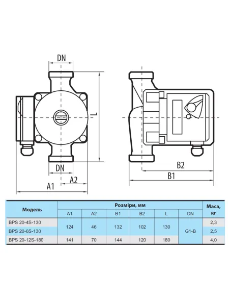 Циркуляційний насос NPO BPS 20-12S без гайок - 3