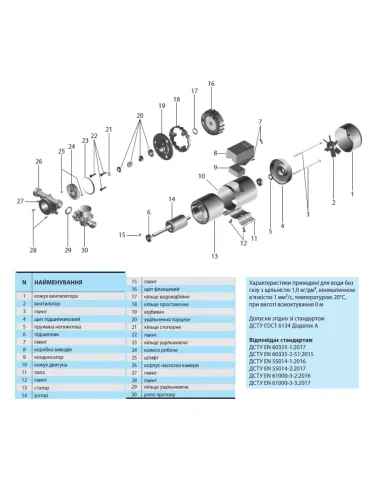 Насос для підвищення тиску NPO 15WBX-12 (реле протоки) - 2