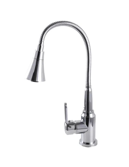 Смеситель для кухни с гибким изливом Domino Ellipse DCC-203SM-A хром гофроизлив - 1