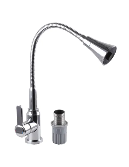 Смеситель для кухни с гибким изливом Domino Ellipse DCC-203SM-A хром гофроизлив - 4