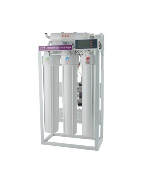 Высокопроизводительный фильтр обратного осмоса Raifil 500G с контроллером, 5 ступеней очистки, с помпой - 4