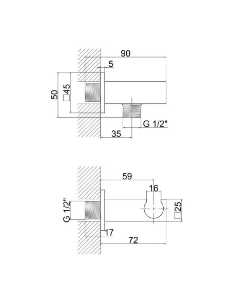 Соединение шланга для душа Q-Tap CRM BH130 с держателем Fixsit - 2