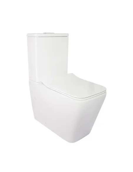 Унитаз компакт Q-Tap Crow Rimless, напольный, сиденье Slim Duroplast и Soft-close - 1