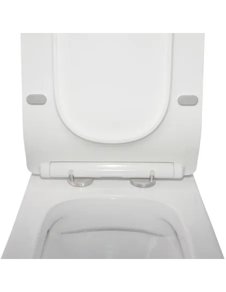 Унитаз компакт Q-Tap Crow Rimless, напольный, сиденье Slim Duroplast и Soft-close - 7