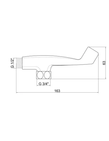 Держатель-кронштейн для ручной душевой лейки Lidz CRM 49 00 109 00, хром - 2