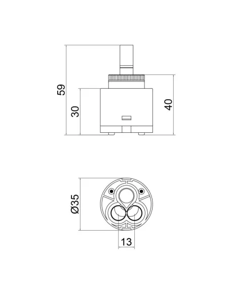 Картридж для смесителя Q-Tap 35 с пластиковым штоком - 2