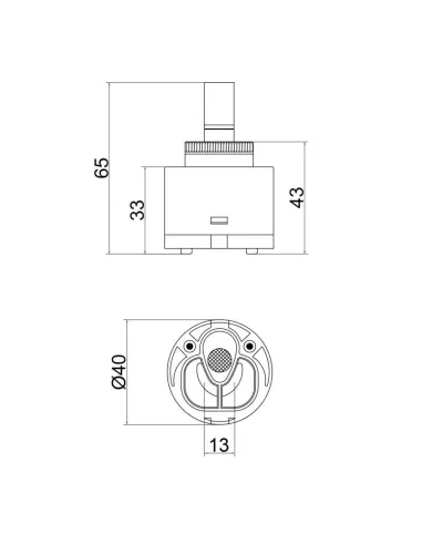 Картридж для смесителя Q-Tap 40 с пластиковым штоком - 2