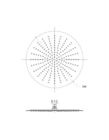Лійка для верхнього душу Lidz CRM 51 10 103 30, хром - 2