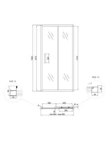Душевая стеклянная дверь Lidz Zycie Frost SD90x185.CRM.FR, матовая - 2