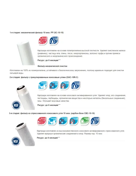 Фильтр обратного осмоса Raifil Grando 5 RO905-550-EZ, 5 ступеней очистки, без помпы - 2