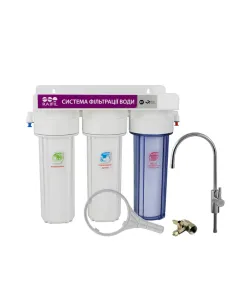 Фільтр для очищення води Raifil TRIO-R PU905S3-WF14-EZ (3 ступеня очищення, іонообмінна смола) - 1