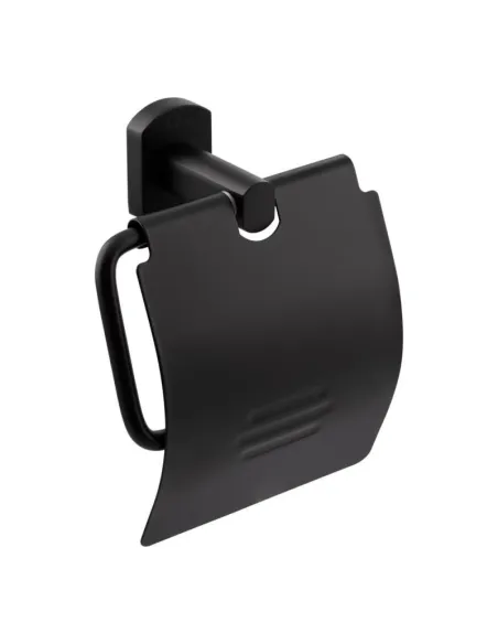 Держатель для туалетной бумаги с крышкой Q-Tap Liberty BLM 1151 черный - 1