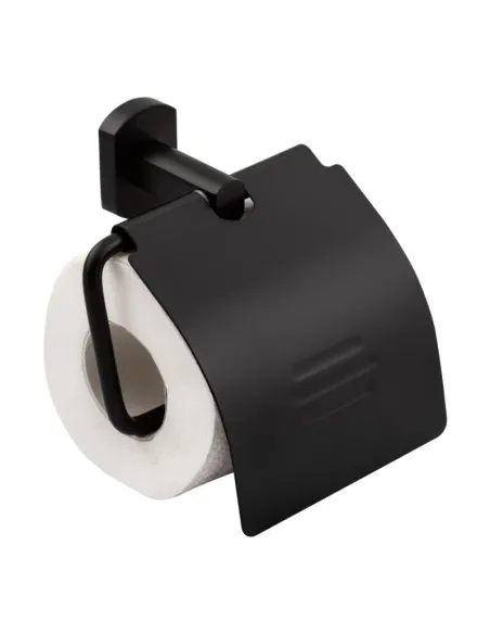 Держатель для туалетной бумаги с крышкой Q-Tap Liberty BLM 1151 черный - 3