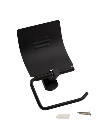 Держатель для туалетной бумаги с крышкой Q-Tap Liberty BLM 1151 черный - 4