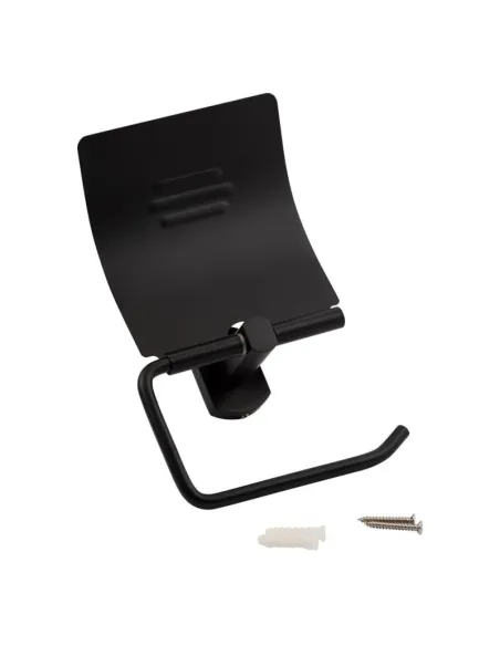 Держатель для туалетной бумаги с крышкой Q-Tap Liberty BLM 1151 черный - 4