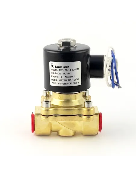 Клапан соленоидный Raifil Sanlixin 2W-160-10C EPDM DC12v 0-7 Бар, 0.37 дюйма - 1