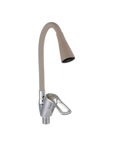 Змішувач для кухні Domino Sirius DSV-203SK-K15 бежевий гофрогусак із душовою насадкою - 1