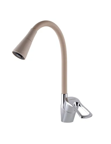 Змішувач для кухні Domino Sirius DSV-203SK-K15 бежевий гофрогусак із душовою насадкою - 3