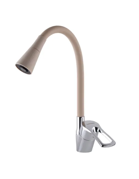 Змішувач для кухні Domino Sirius DSV-203SK-K15 бежевий гофрогусак із душовою насадкою - 3