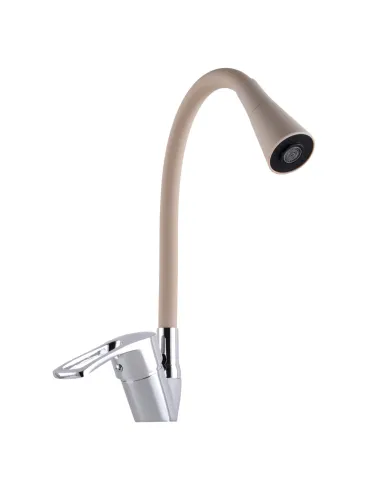 Змішувач для кухні Domino Sirius DSV-203SK-K15 бежевий гофрогусак із душовою насадкою - 4