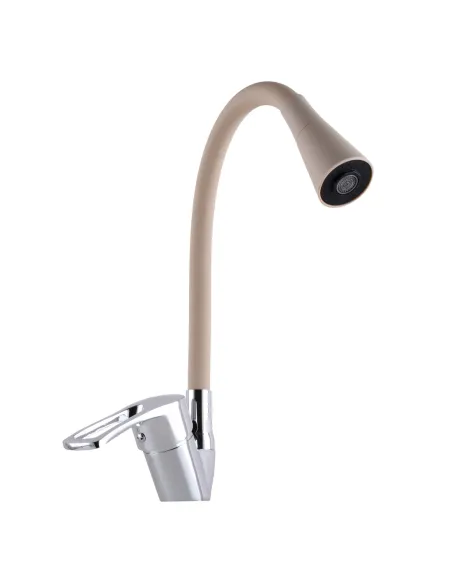 Змішувач для кухні Domino Sirius DSV-203SK-K15 бежевий гофрогусак із душовою насадкою - 4