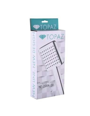 Лейка для душа Topaz NF-2204-00 хром, три режима, пластик - 3
