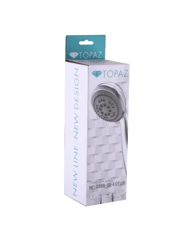 Лейка для душа ручная Topaz NF-2288-00-LOTUS хром, пять режимов - 3