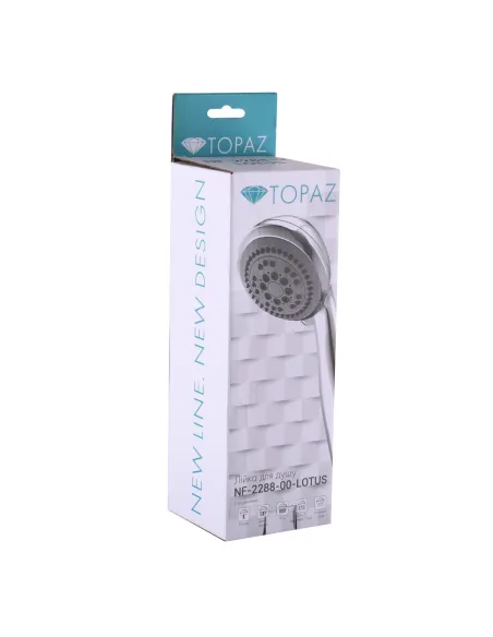 Лейка для душа ручная Topaz NF-2288-00-LOTUS хром, пять режимов - 3