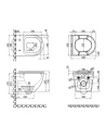 Унитаз подвесной Q-Tap Robin Rimless, сиденье Slim Duroplast / Soft-close, 370х365х485 мм - 2