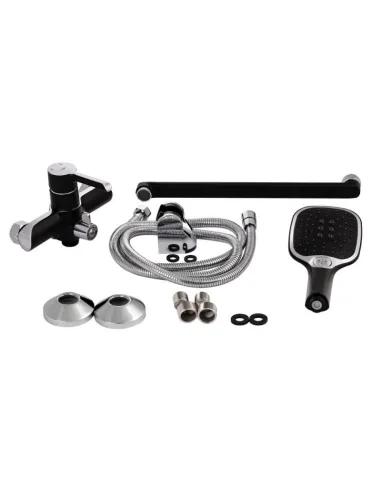 Змішувач для ванни Q-Tap Grand BCR 005, чорний, з душовим набором - 8