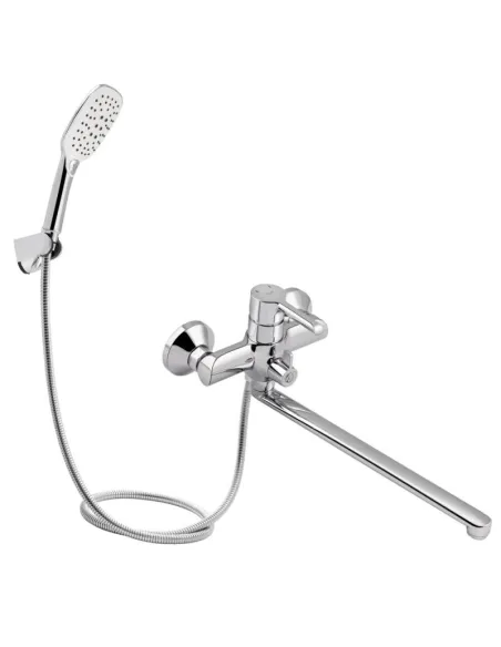 Смеситель для ванны Q-Tap Grand CRM 005, хром, с душевым набором - 1