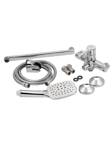 Смеситель для ванны Q-Tap Grand CRM 005, хром, с душевым набором - 8