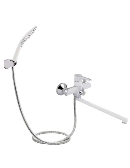 Змішувач для ванни Q-Tap Grand WCR 005, білий, з душовим набором - 1