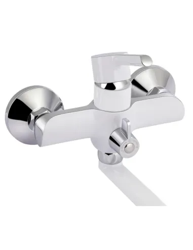 Змішувач для ванни Q-Tap Grand WCR 005, білий, з душовим набором - 4