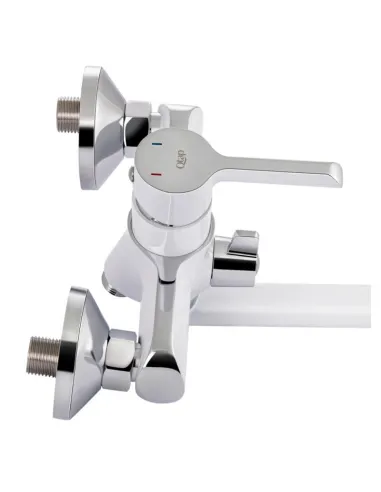 Змішувач для ванни Q-Tap Grand WCR 005, білий, з душовим набором - 5