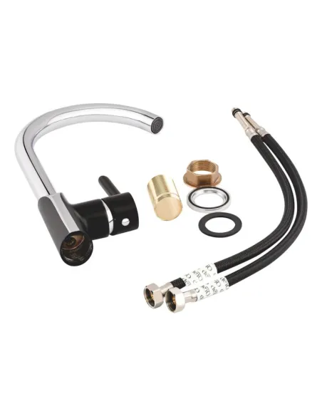 Смеситель для кухни Q-Tap Grand BCR 007F, латунь, хром, черный - 7