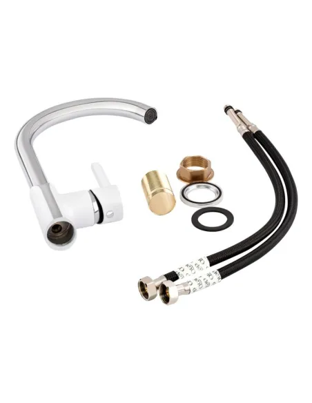 Смеситель для кухни Q-Tap Grand WCR 007F, латунь, хром, белый - 7