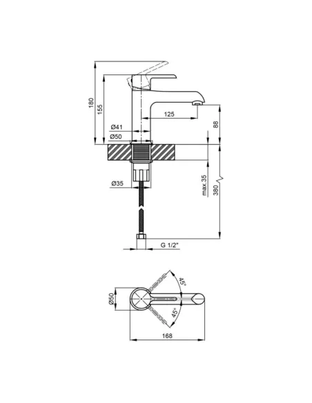 Смеситель для умывальника Q-Tap Grand WCR 001F белый - 2